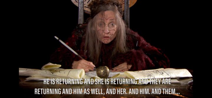 Mem z 4 serii "Doctor Who". Wieszczka mówi o tym, że wraca w zasadzie każdy.