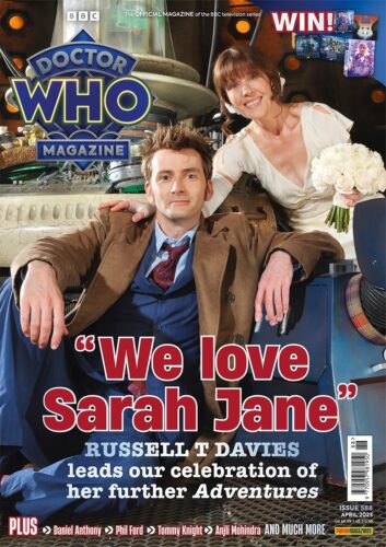 Doctor Who Magazine 588 okładka Dziesiąty i Sarah Jane, "Przygody Sary Jane"